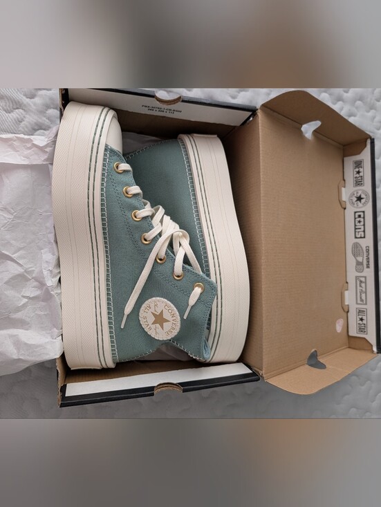 Converse Shoes - Sage Green Converse Chuck Taylor All Star Modern Lift Sneakers
